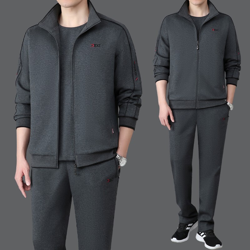 Official Genuine Mynex Sports Suit Men's Loose-Fitting Pure Cotton Sportswear Large Size Spring and Autumn Sweatshirt Three-Piece Set