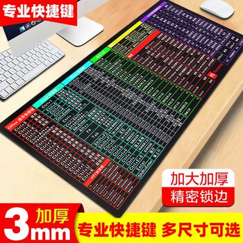 Extra Large Mouse Pad, Office Computer Keyboard Pad, Desk Pad, Ps Shortcut Key Collection, Cad Gaming Wrist Pad