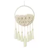 Хлопковая подвесная корзина для макраме, круглая сетка из гобелена, настенная