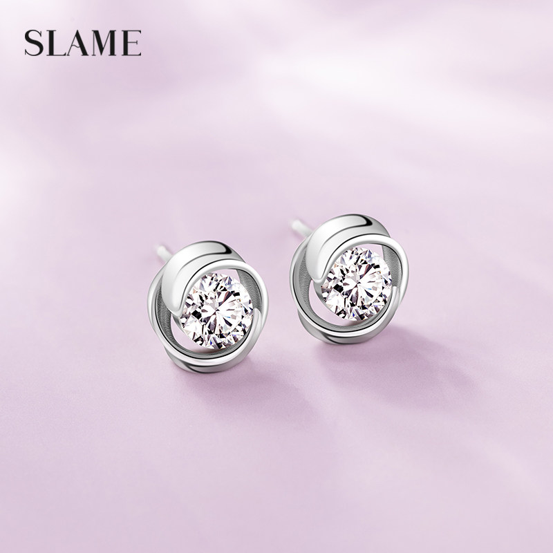Rose Love 925 Sterling Silver Ear Pins Women's Xia Minority Design Sense Small Temperament Earrings Earrings 2021 New