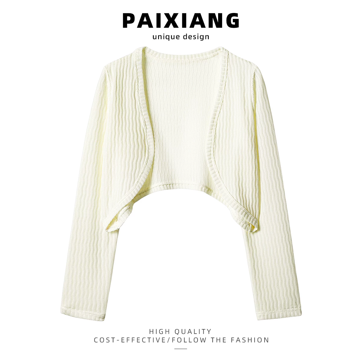 Кардиган PAIXIANG женский, шифоновый летний солнцезащитный, кружево и рюши, one size
