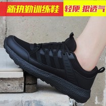 Ultra-light training shoes for men in summer new mesh duty shoes breathable soft-soled running shoes black fire-fighting physical training shoes
