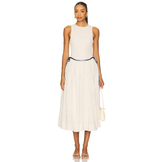 [冬季新品] Free People 白色无袖连衣裙露背性感长裙REVOLVE