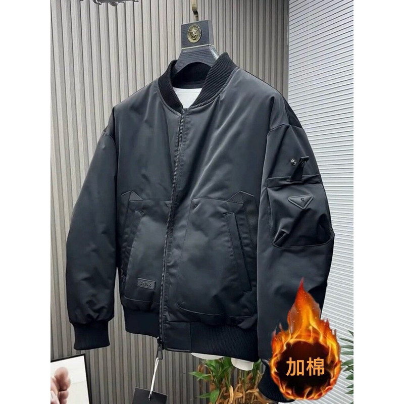 Men's Autumn and Winter Baseball Collar Double-Sided Long-Sleeve Cotton Jacket 2026 New Casual Versatile Urban Workwear Coat Trendy Men's Autumn and Winter Baseball Collar Double-Sided Long-Sleeve Cotton Jacket 2026 New Casual Versatile Urban Workwear Coat Trendy