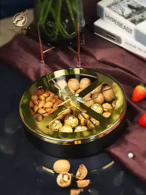 Dried fruit plate high-end light luxury home creative living room melon seeds snack plate with lid snack candy storage box