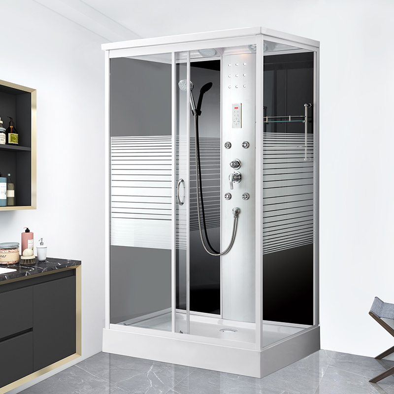 Overall shower room home bathroom one-in-one bath room dry and wet separation toilet shower glass rectangle