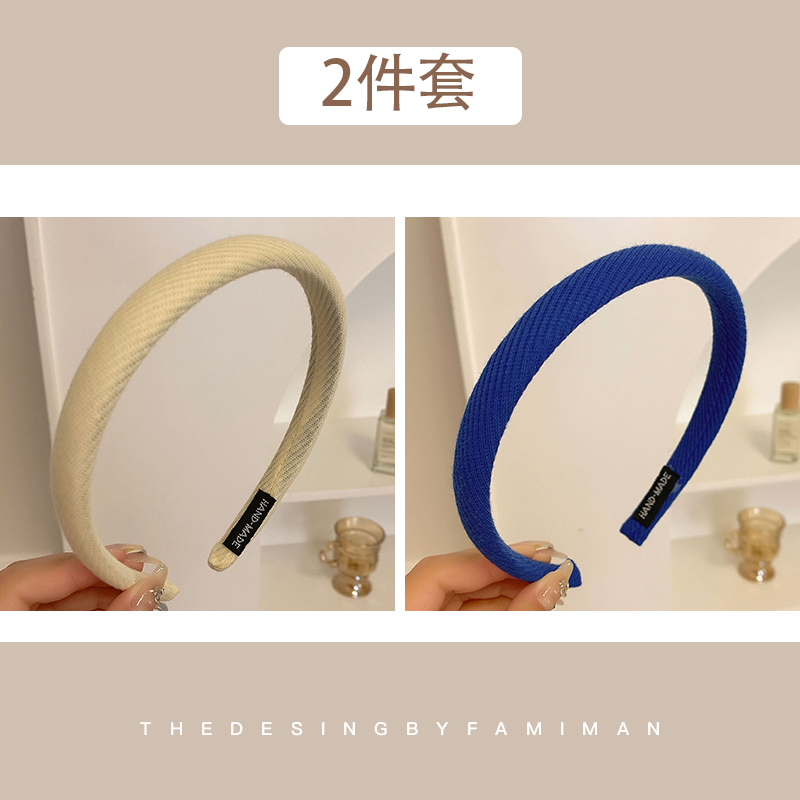 images 16:Klein's blue-haired hoop female high-skull out of the top with a hundred-hair hair stamped hair stuck face-washing head hoop tied headdress