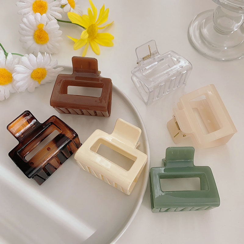 ins net red trumpet hair clip back head hair clip female simple hair Korean elegant temperament clip headdress