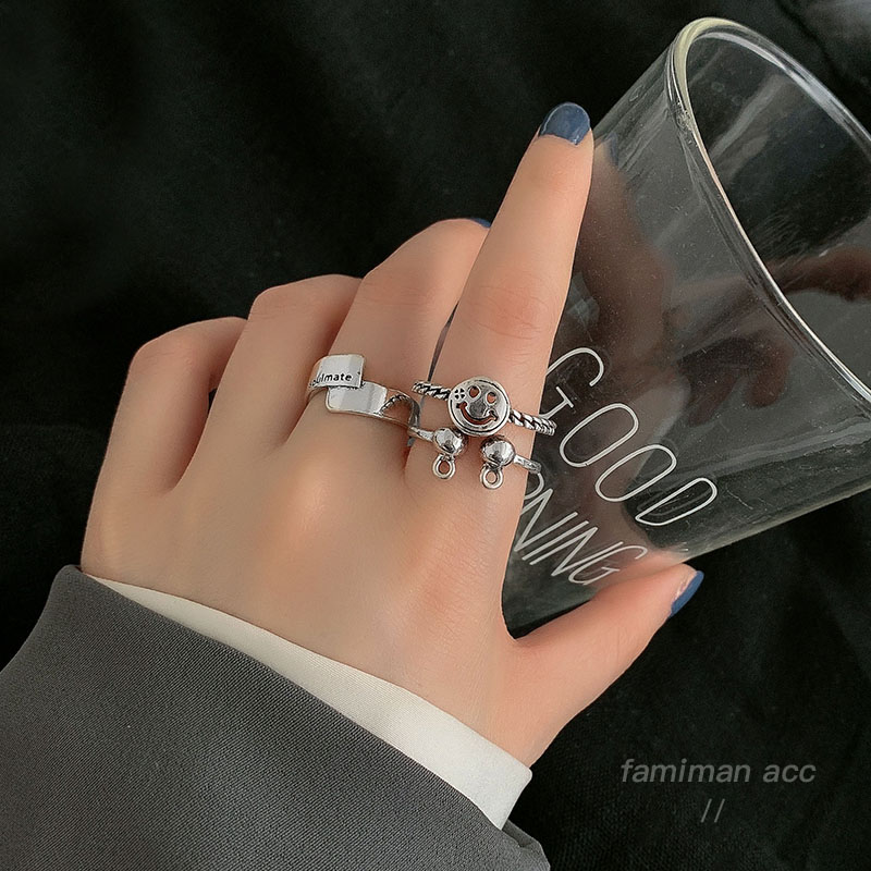 Retro ring women's fashion personality niche design sense ins tide simple cold wind net red opening index finger ring