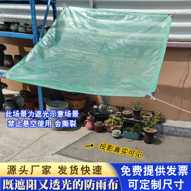 Thickened Succulent Rainproof Cloth, Transparent Plastic Cloth, Waterproof Cloth, Outdoor Sunshade, Green Tarpaulin, Balcony Rain Protection Tool