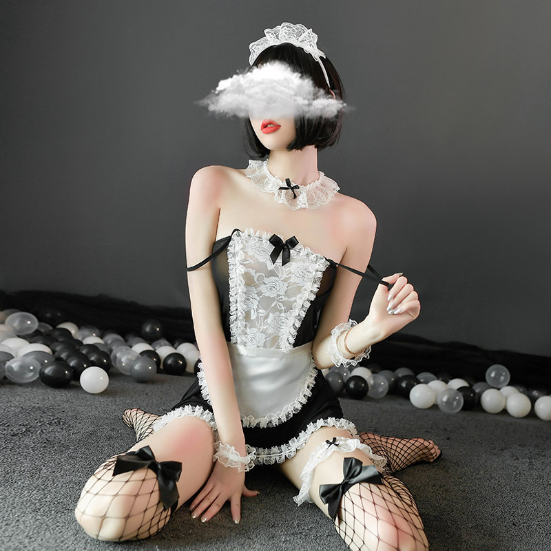 Sexy lingerie large size maid on the temptation thin pajamas hot sex clothing private suspender nightdress nightgown female summer