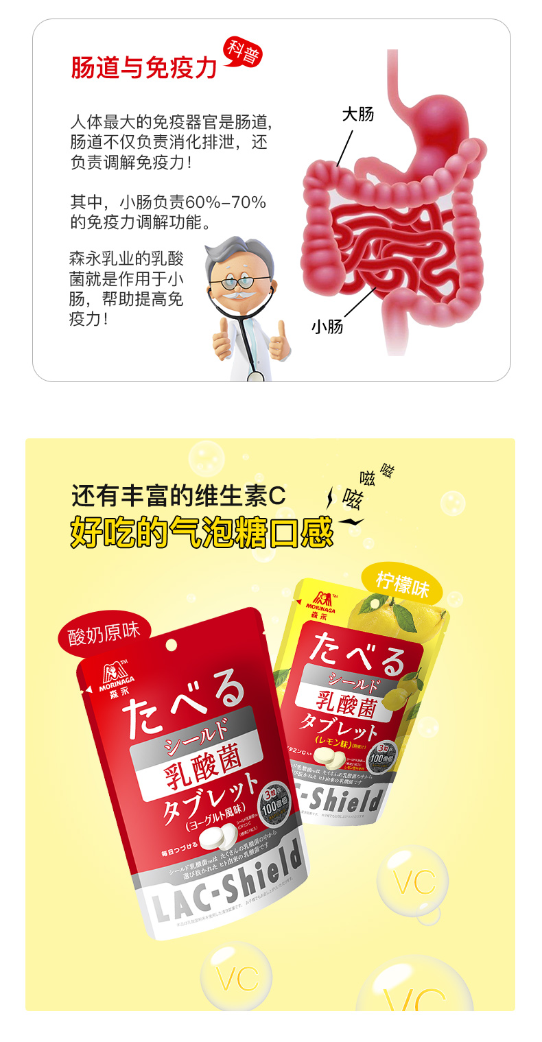 日本原装进口 森永 乳酸菌奶片 21片/袋 调理肠道 图5