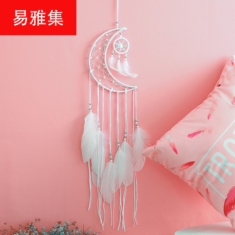 Moon Weaving Dream Net Hanging Decoration Graduation Gift Wind Bell Pendant Tanabata Gift Birthday Gift Bohemia