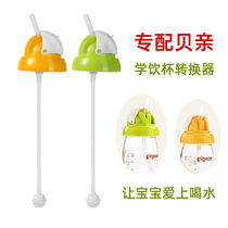 Adapting shell pro ppsu glass bottle variable water Cup conversion head accessories with straw gravity ball learning drinking cup converter