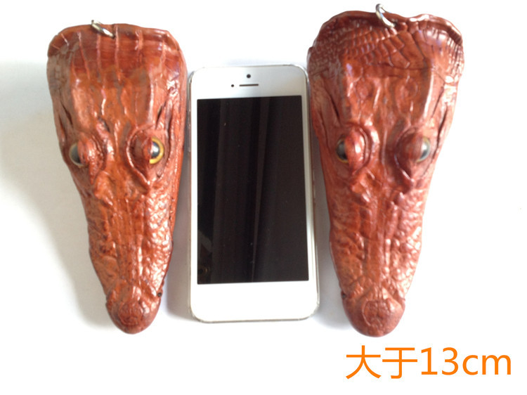 Thai Crocodile Head Pendant, Real Crocodile Head Jewelry Keychain, Large Car Keychain Hanging Decoration