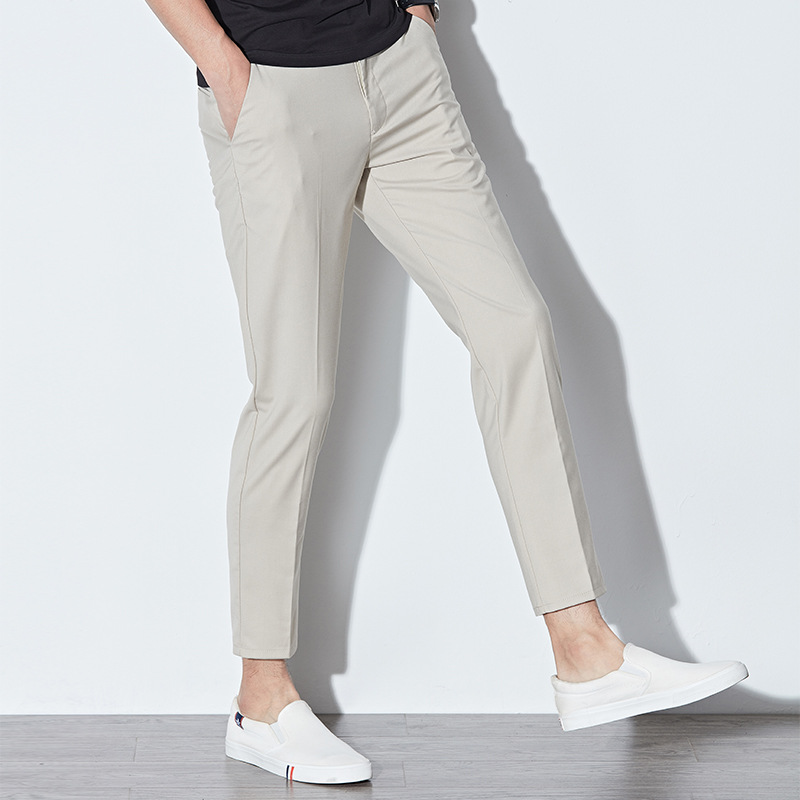 Pants Male style casual pants Summer Korean version Trend 100 lap handsome business Western pants men straight barrel 90% Western pants