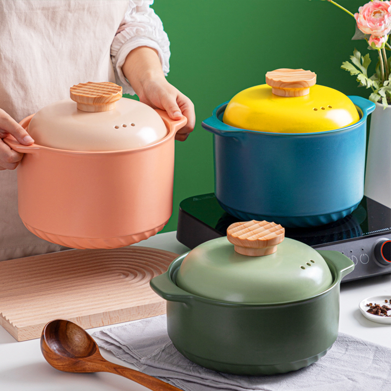Casserole Stew Pot Household Gas Ceramic Pot Stewed Soup Net Red Small Casserole Gas Stove Claypot High Temperature Soup Pot - Taobao