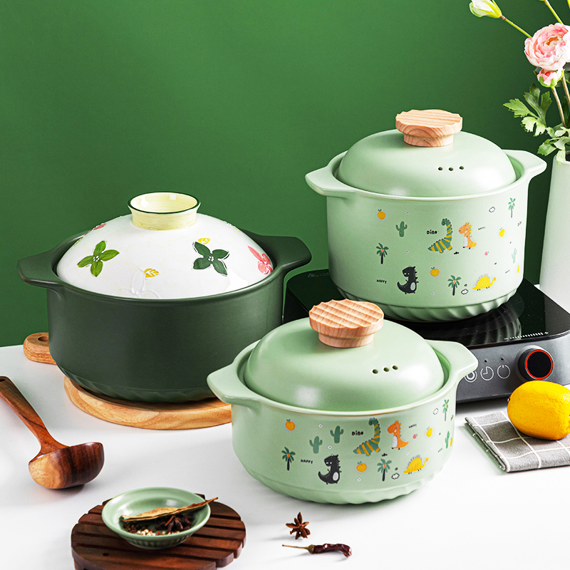 Casserole Saucepan Nordic Light Lavish Ceramic Pan Mesh Red Sand Pot Soup Saucepan Domestic Gas High Face Value Saucepan Soup Pot