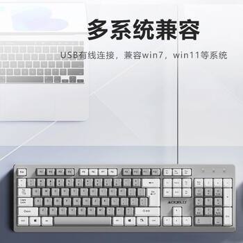 High-Quality Business Keyboard and Mouse Set, Keyboard and Mouse Combo for Computer and Laptop, Quiet Office Dual-Function Wired Universal