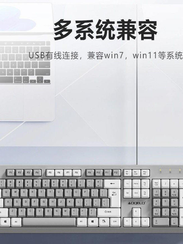 Dual-Function Business Office Keyboard and Mouse Set Wired for Laptop Desktop Computer Office Gaming USB Direct Sale