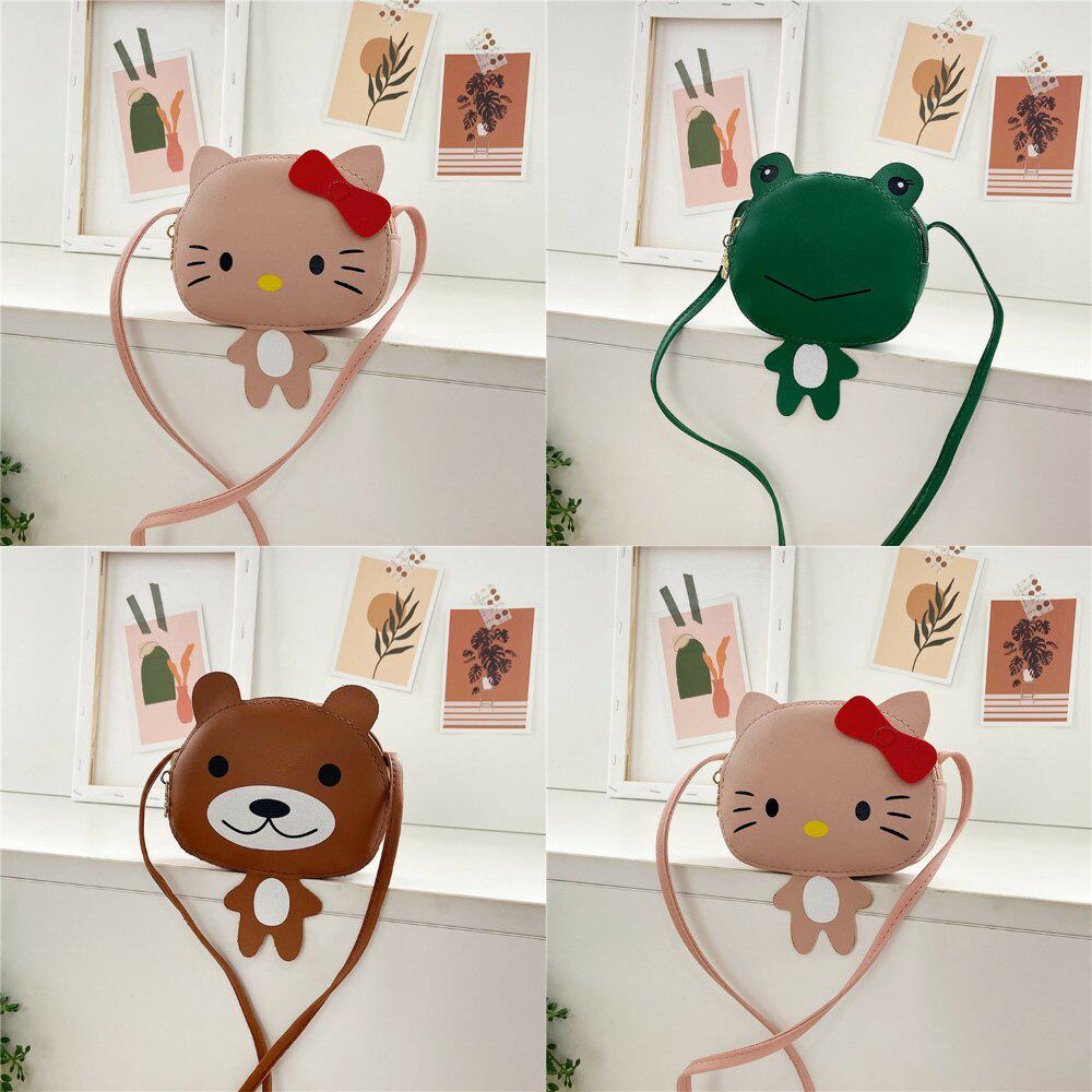 New baby accessories shoulder bag tide cute little girl coin purse children small bag animal cartoon messenger bag