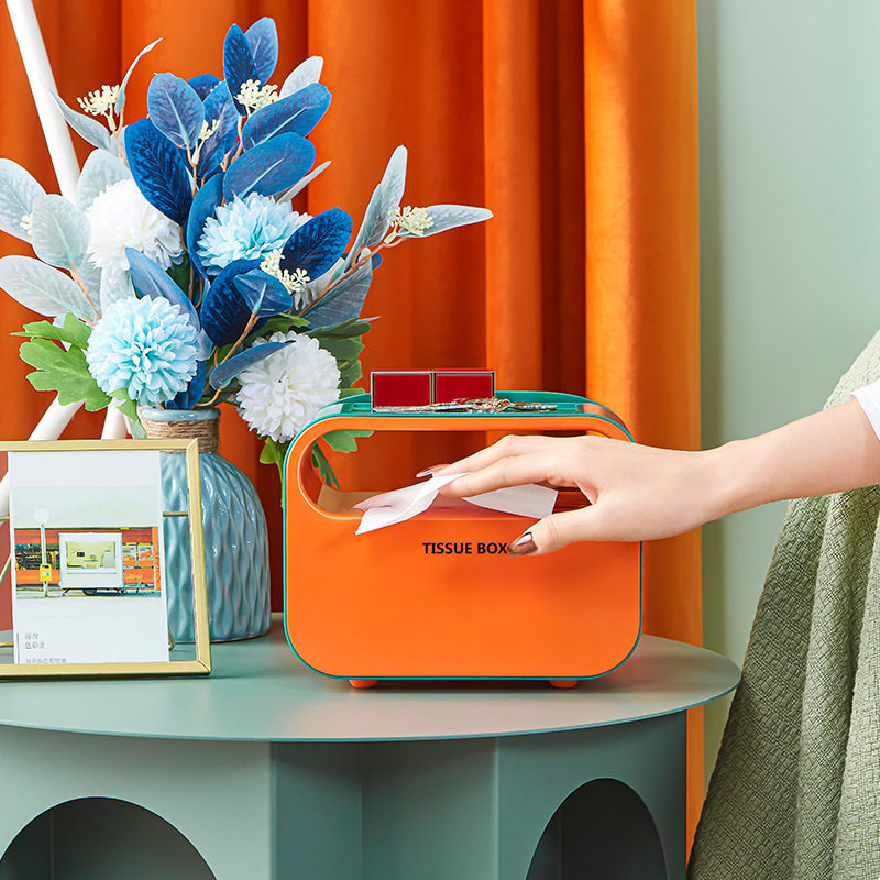 Multi-function toilet box Creative home room extract hygienic living room tea tissue box plastic desktop box