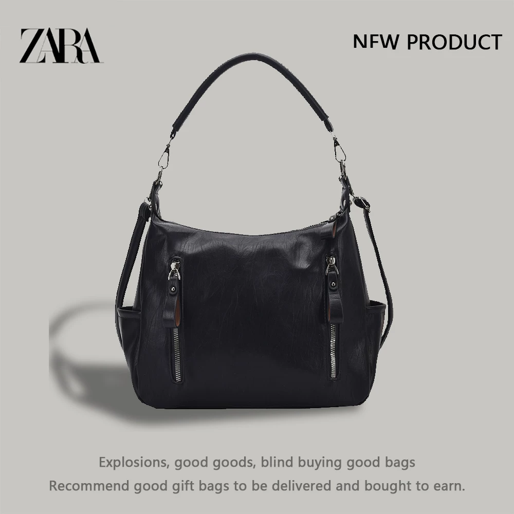 Zara, подлинно вместительная подмышечная сумка, маленький дизайн сумки через плечо, класса люкс, западный стиль