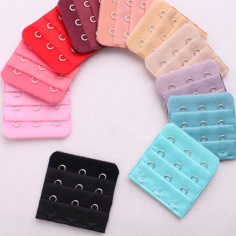 Middle three-breasted bra extended buckle extended buckle underwear extended back buckle 3 rows 3 buckles lengthened belt ring buckle distance 1 5cm
