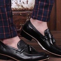 man retro business shoes mens casual pu shoes