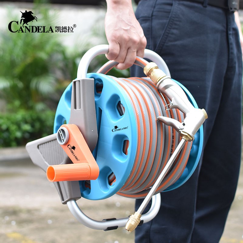 Household car wash water gun water pipe hose storage pulley frame Tap water car wash water gun portable suit car wash artifact