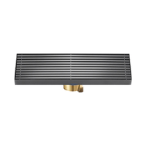 TOZ Gun Gray Water Conduit Long Strip Floor Drain 304 Stainless Steel Widened Large Displacement Bathroom Sewer Deodorization