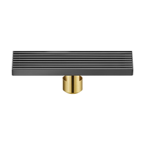 TOZ Gun Gray Long Strip Floor Drain 304 Stainless Steel Bathroom Toilet Deodorant Large Displacement Full Copper Core Deodorant Artifact