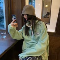 100 lap blouses with new female autumn and winter 2020 necropolis design Han version standout chic retro port wind easy splicing