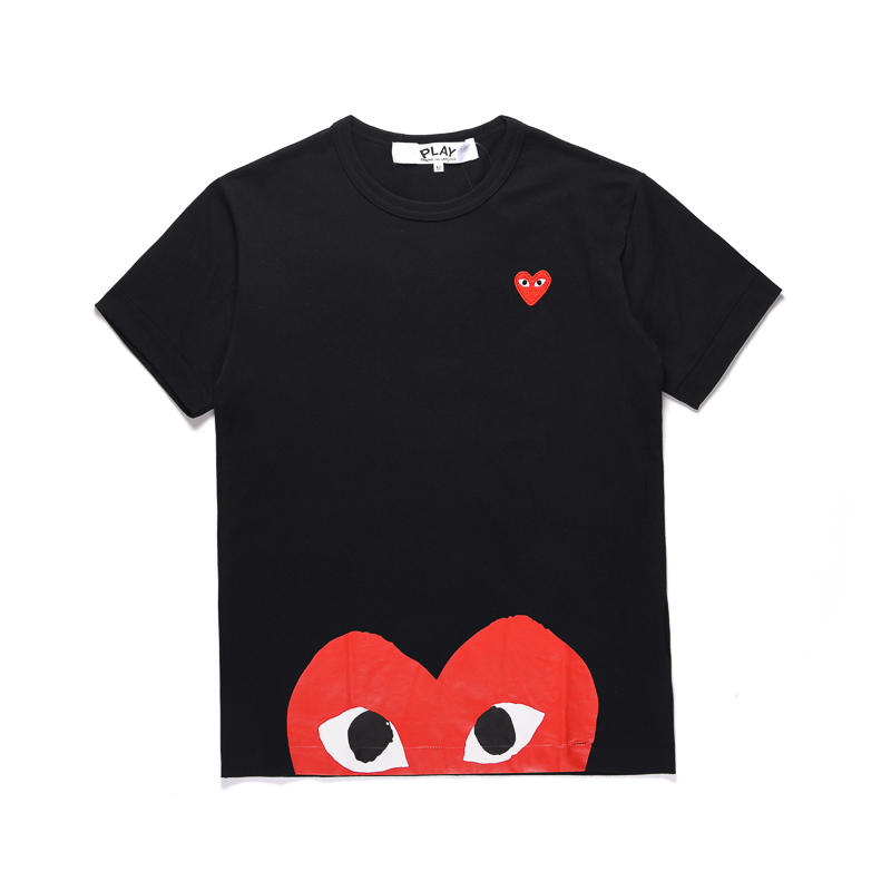 PLAY COMME des GARCONS Kawakubo Ling CDG men and women T-shirt lovers love embroidery tide brand short sleeves