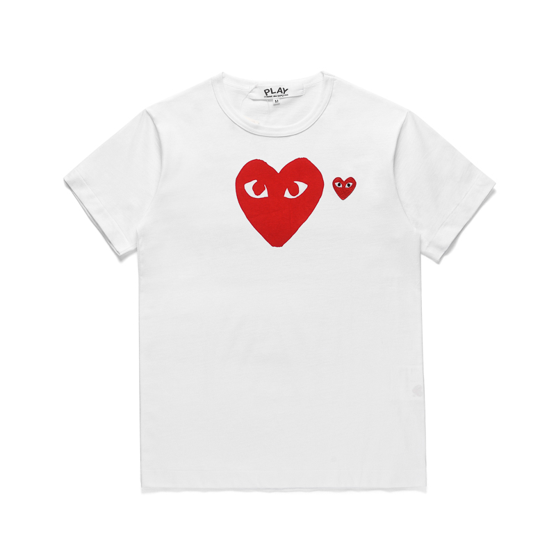 PLAY COMME des GARCONS short sleeves T-shirts Chuo Pau CDG Men and women lovers Love printed embroidery 
