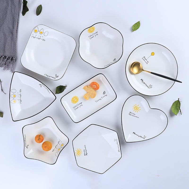 Butterfly plates, various shapes of plates, household personalized plates, household 2021 new ceramic plates, creative internet celebrities