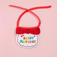 Красный нагрудник, с вышивкой