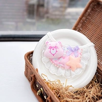 Звездный розовый медведь