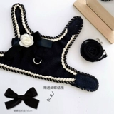 Одежда для собак Бишон с поводком, жилет, стильная шлейка для маленьких собак, шлейка для домашних животных с поводком, прогулка для собак, веревка для знаменитостей и кошек в Интернете