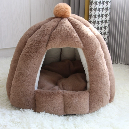 Монгольское гнездо бао -кошки зимой теплое и закрытый глубокий сон, большой размер, чем медведя плюшевая собака гнездо зимнее и ветрозащитные
