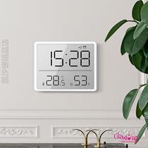 Electronic clock digital desktop simple large screen? Refrigerator electronic watch sticker magnetic wall hanging creative temperature and humidity alarm clock