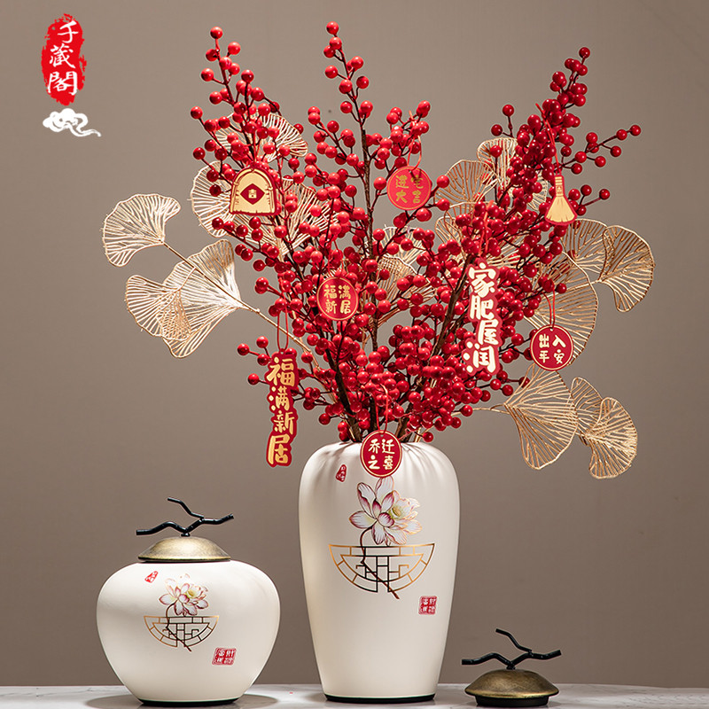 RSEMNIA New Chinese Pendulum Pieces Living-room Light Extravaganza SOFT DRESS Wedding Decoration Ceramic Tea Room Jo Relocation Gift