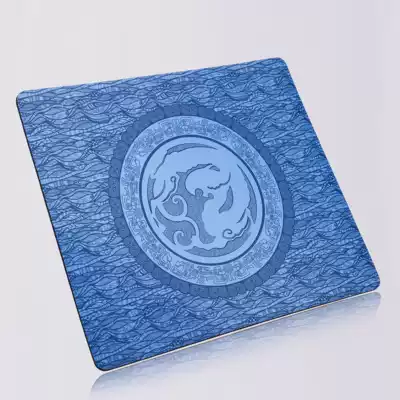 Tiger charm e-sports blue pith 2s large small micro-coated blue 6MM thick non-edged e-sports speed mouse pad