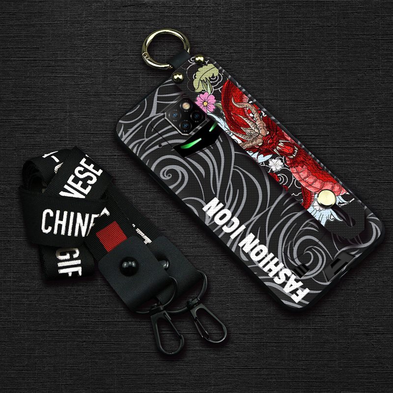 Black Wristband - Red Dragon Of WavesDoogee Doug S88   Pro Mobile phone shell Hot money silica gel TPU Soft shell Mobile phone bracket Graffiti Men's European style