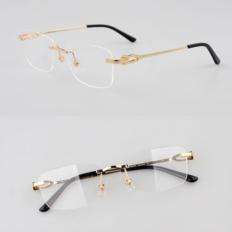 Glasses Frame Ct0521O Pure Titanium Minimalist Style Business Men's Ultra-Light Myopia Glasses Frame Women's Model Can Be Equipped with Blue Light Protection Glasses Frame Ct0521O Pure Titanium Minimalist Style Business Men's Ultra-Light Myopia Glasses Frame Women's Model Can Be Equipped with Blue Light Protection