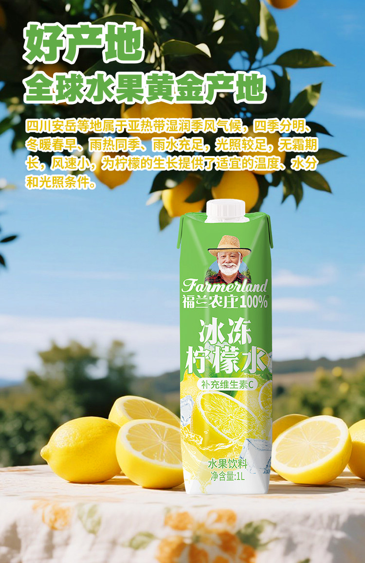 安享好物 安享E级果汁-福兰农庄冰冻柠檬水  