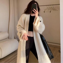 Spot quick release lazy style long sweater knitted cardigan for women autumn 2024 new style French loose coat top