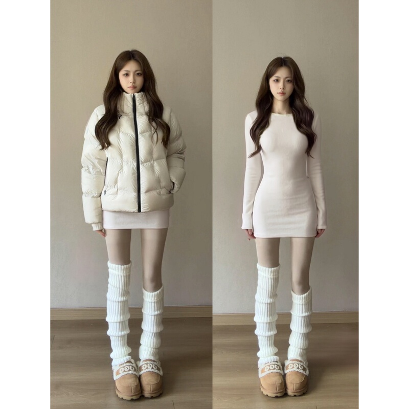 White Mid-Length Slim-Fit Base Layer Shirt for Early Autumn, Korean-Style Design, Long-Sleeved Top with a Cinched Waist and Hip-Hugging Fit White Mid-Length Slim-Fit Base Layer Shirt for Early Autumn, Korean-Style Design, Long-Sleeved Top with a Cinched Waist and Hip-Hugging Fit