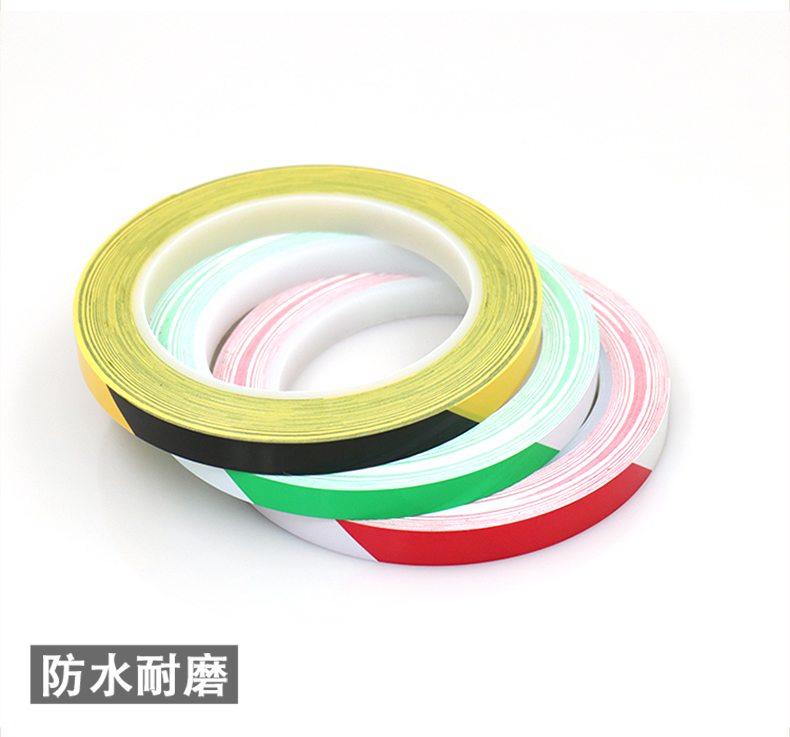 Màu PVC cảnh báo băng định vị máy tính để bàn 5S 6S logo quản lý đối tượng văn phòng dải trang trí băng đẹp keo hai mặt 3m