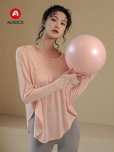 Спортивный лонгслив для йоги, быстросохнущая белая летняя футболка для спортзала, свободный крой, для бега